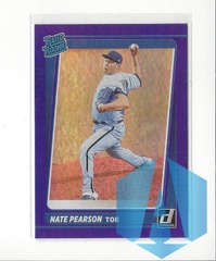 2021 Donruss Holo Purple #38 Nate Pearson RR RC Rookie Blue Jays